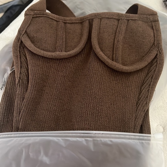 Ribbed Jumpsuit | Tan - Picture 4 of 6